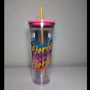 Starbucks Florida Sunshine Acrylic Cold Cup Tumbler Venti 24oz Limited Edition